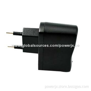 2 Pins Plug Designed 100% OEM Compatible 5V/1,000mA USB Adapter, Over-temperature Protection